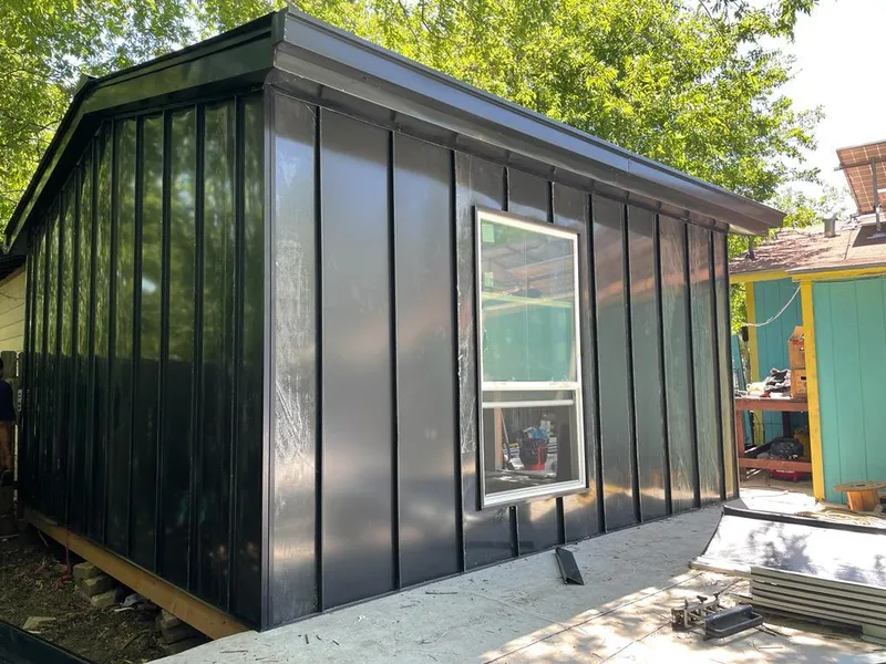 Black standing seam metal wall panels for Metal Roof Installation in Salton City